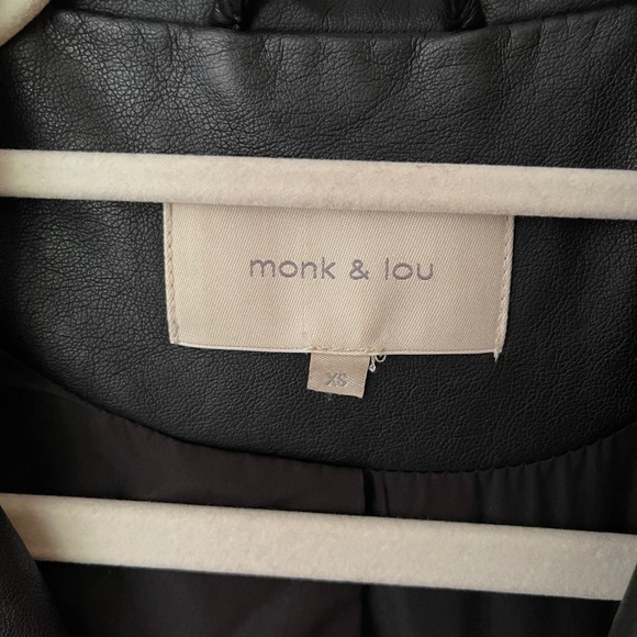 Women’s Vegan Leather Black Jacket Size XS - Picture 3 of 5